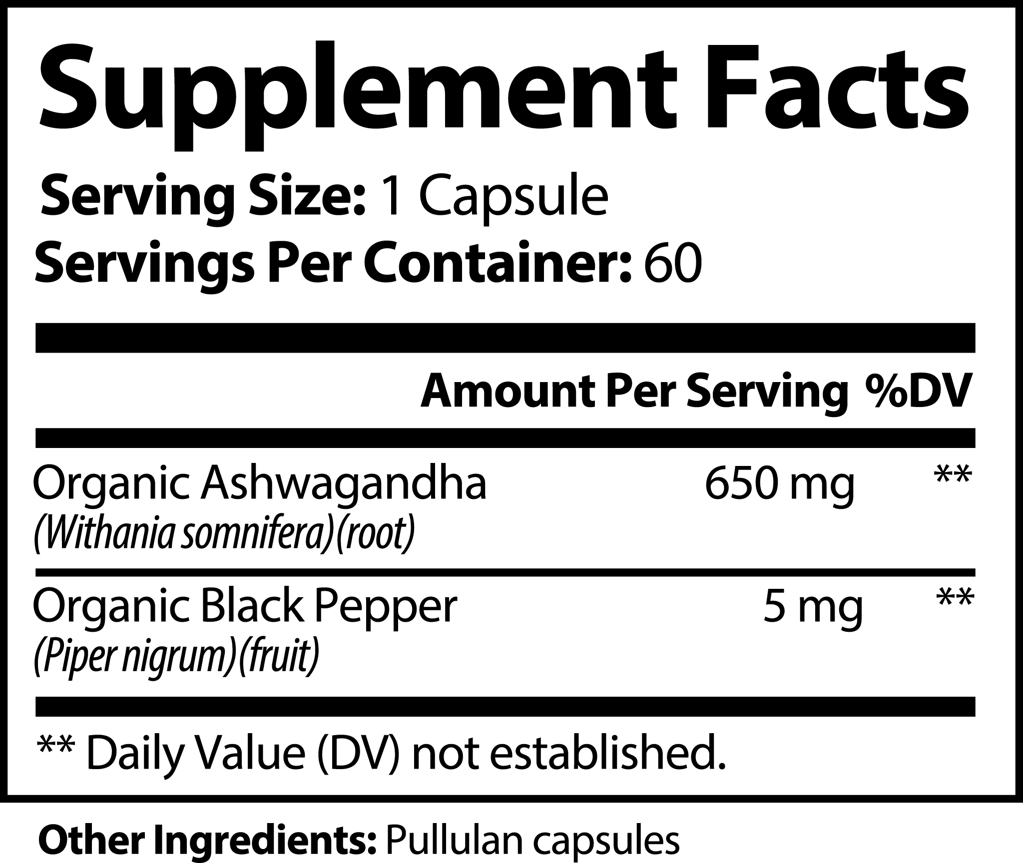 Ashwagandha with black peper